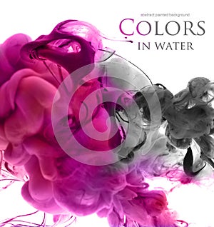 Acrylic colors in water.