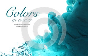 Acrylic colors in water. Abstract background.