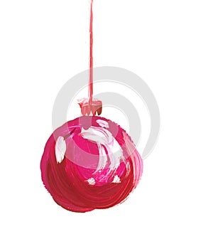 Acrylic hand painted christmas ornament