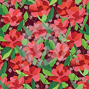 Acrylic handmade Trendy Seamless Floral Pattern In Vector spring summer