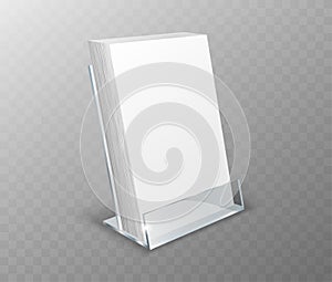 Acrylic holder, table display with blank cards