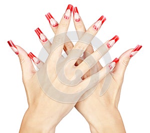 Acrylic nails manicure