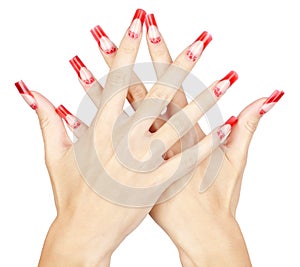 Acrylic nails manicure photo