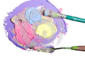 Acrylic paint isolated