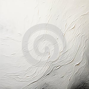 Organic Fluid Lines: A White Painting With Realistic Hyper-detail photo