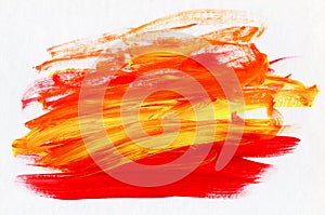 Acrylic Red and Yellow Abstract Background photo