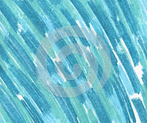 Acrylic texture, blue handmade background for print