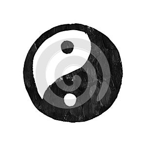 Acrylic texture Yin Yang symbol