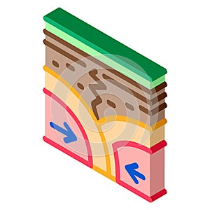 Act earthquakes to soil icon vector illustration