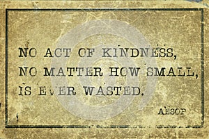 Act of kindness Aesop photo