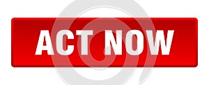 act now button. act now square isolated push button.