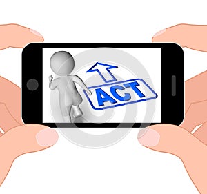 Act And Running Character Displays Urgent Action