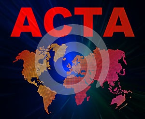 ACTA conception texts and world map