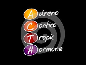 ACTH - Adrenocorticotropic hormone acronym photo