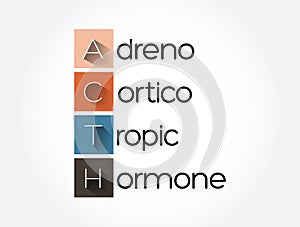 ACTH - Adrenocorticotropic hormone acronym, medical concept background