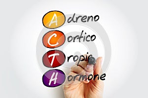 ACTH - Adrenocorticotropic hormone acronym, medical concept background