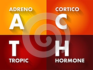 ACTH Adrenocorticotropic hormone - polypeptide tropic hormone produced by and secreted by the anterior pituitary gland, acronym