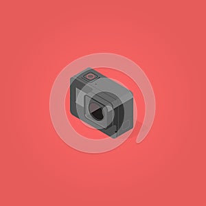 Action Cam isometric flat design vector