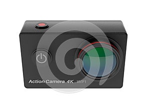 Action camera. 3d rendering illustration