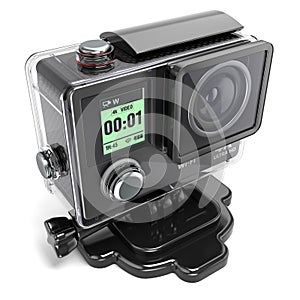 Action camera 4K for extreme video recording in a plastic box 3