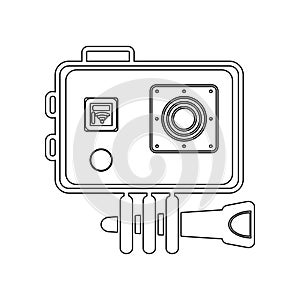 action camera icon. Element of Equipment photography for mobile concept and web apps icon. Outline, thin line icon for website