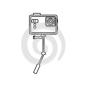 action camera icon. Element of Equipment photography for mobile concept and web apps icon. Outline, thin line icon for website