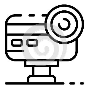 Action camera icon, outline style