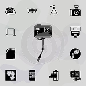action camera icon. Universal set of equipment photography for website design and development, app development
