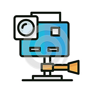 Action camera Isolated Vector icon which can easily modify or edit