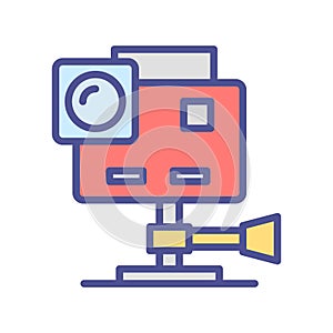 Action camera Isolated Vector icon which can easily modify or edit