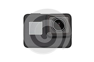 Action camera isolated on white background - clipping paths