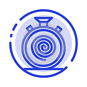 Action, Cycle, Flow, Nonstop, Slow Blue Dotted Line Line Icon