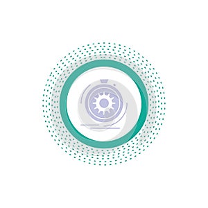 Action, fast, performance, process, speed Glyph Icon. Vector isolated illustration