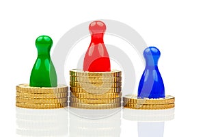 Action figures on coins