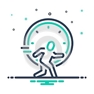 Mix icon for Action, speed and workdone