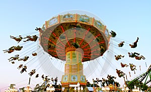 Action photo of carousel