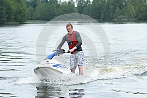 Action Photo Man on jetski