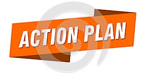 action plan banner template. action plan ribbon label.