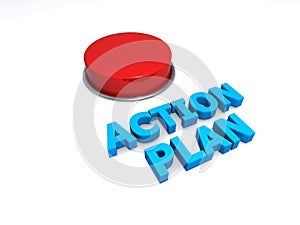 Action plan button on white