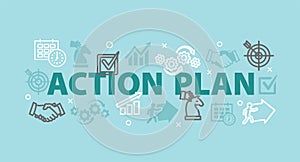 ACTION PLAN Concept with icons