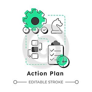 Action plan modern linear concept icon