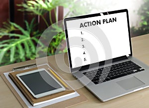ACTION PLAN Strategy Vision Planning , Creative Development Process , business man of plan