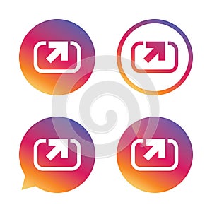 Action sign icon. Share symbol.