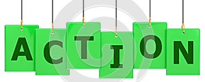 Action tag banner