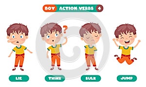 Action Verbs For Children Education photo