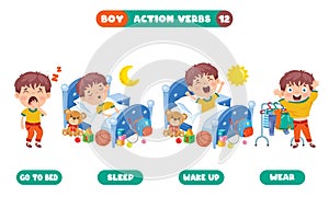 Action Verbs For Children Education photo