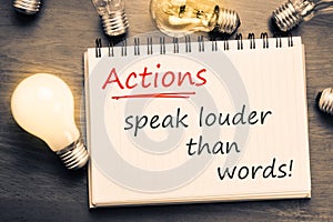 Actions Speak Louder photo