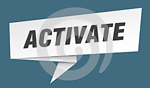 activate banner. activate speech bubble, label, sticker, sign template