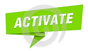 activate banner. activate speech bubble, label, sticker, sign template