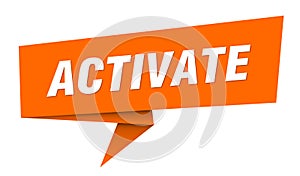 activate banner. activate speech bubble, label, sticker, sign template